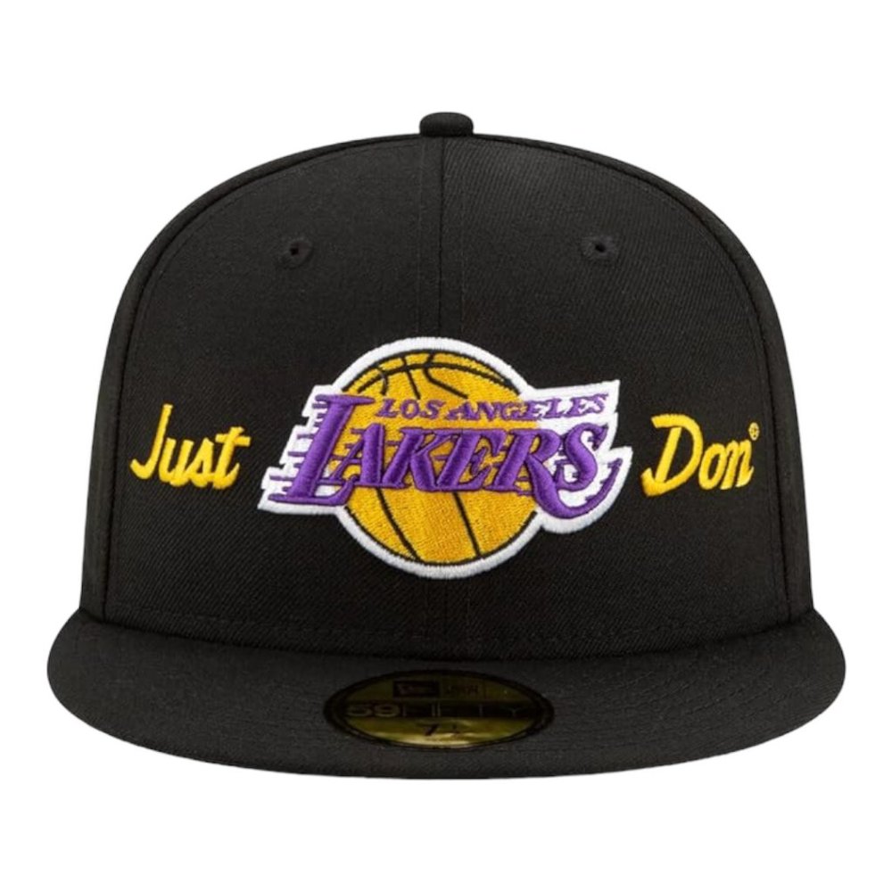 New Era LA Los Angeles Lakers 59FIFTY Purple Gold Black Just Don Fitted Cap NEW